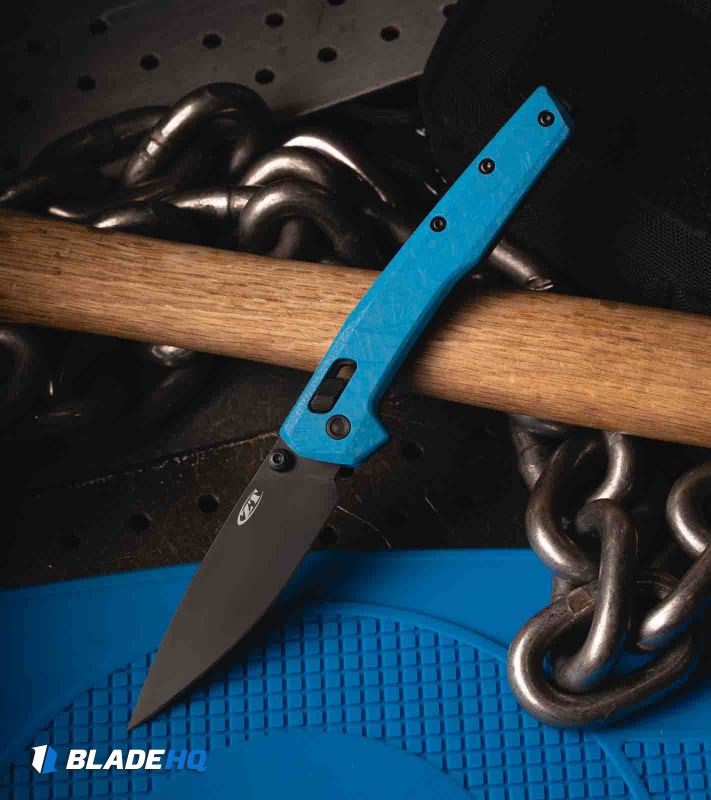 Zero Tolerance 0117 DuraLock Knife Blue Glass Fiber (3.3" Black MagnaCut)